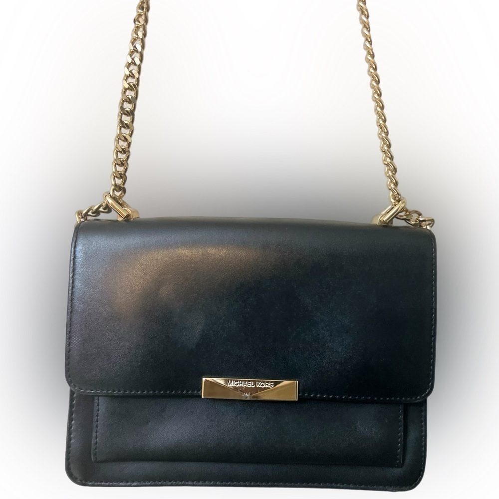 Michael Kors Black Crossbody Bag with Gold Chain - Picture 5 of 7